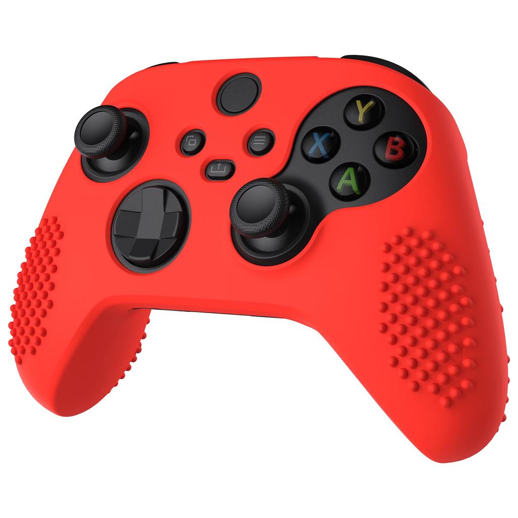 eXtremeRate PlayVital 3D Studded Xbox Series Controller Silicone Cover Skin with 6 Black Thumb Grip Soft Rubber Case Protector for Xbox Core Wireless