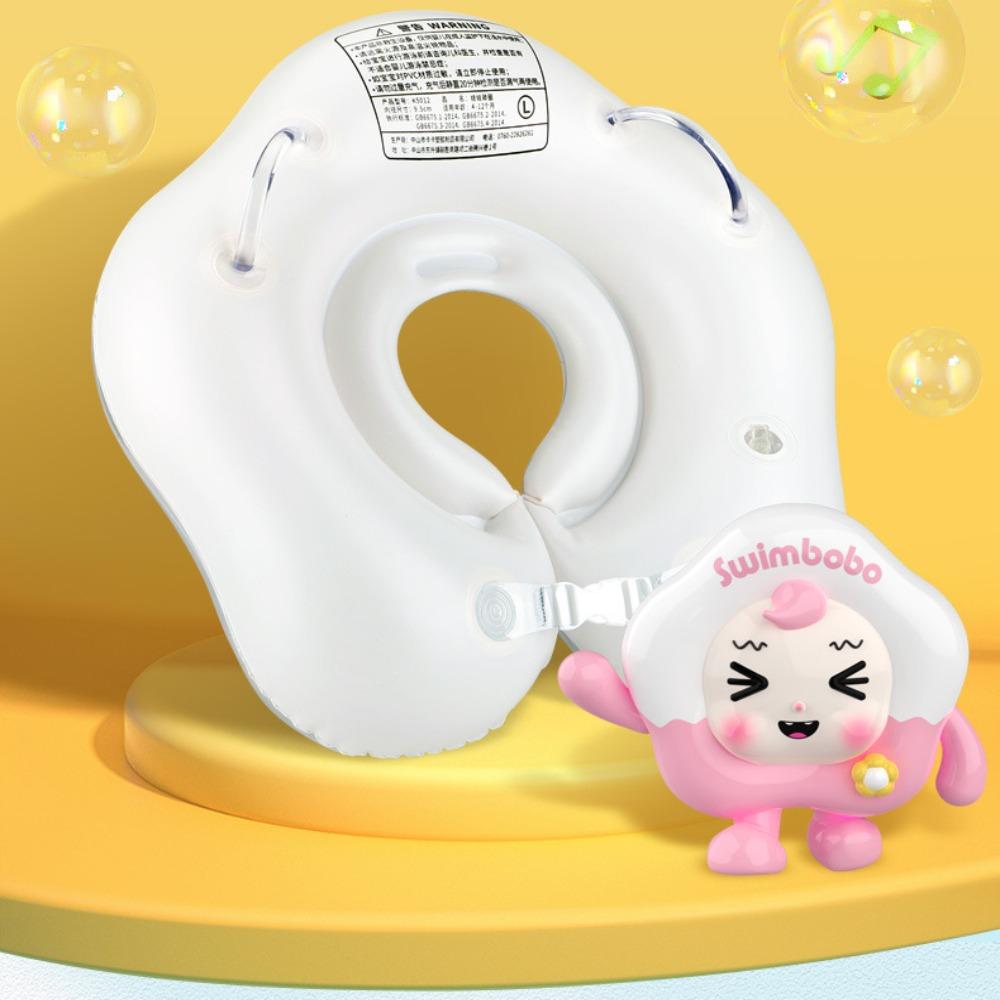 Cartoon Inflatable Neck Band for Newborn Babies Petal-shaped Baby Bath Collar  Swimming Pool