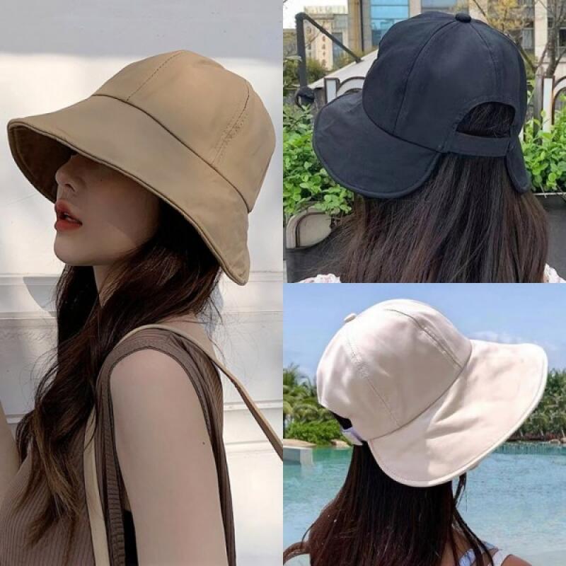 Панама на липучке/Панама/Летняя шляпа Velcro Bucket Hat Beige [NG971]
