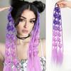 Lantern Braid Bubble Jumbo Braid Colorful Braided Ponytails Natural Twist Braid Bulk  for Women