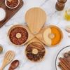 User Friendly Wood Three Layer Rotating Spices Storage Box Saving Counter Space Elegant Solution for Organized Cooking