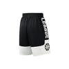 Li Ning Basketball Series Bad Five Printed Logo Letter Pattern Straight Leg Basketball Shorts Men Shorts Black AAPR207-4
