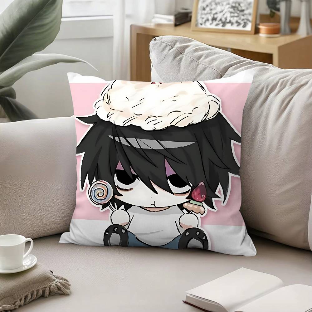 Cool L. Lawliet Throw Pillow Covers Pattern Cushion Cover Suitable For Sofa Bedroom Car Pillow Cover