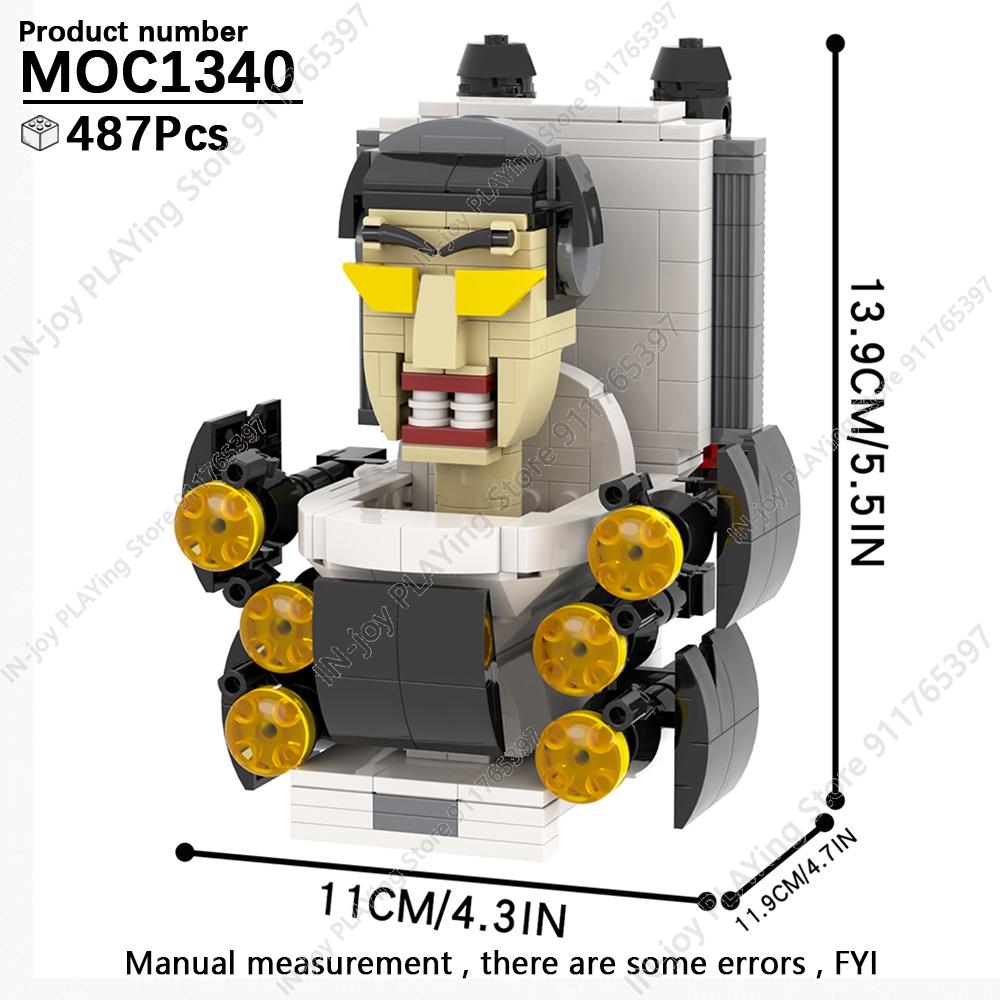 MOOXI Set di Figure Skibidi Toilet Man TvMan Cameraman Speakerman Blocchi da Costruzione Modello MOC Mattoncini Giocattoli per Adulti Bambini Regalo di Compleanno