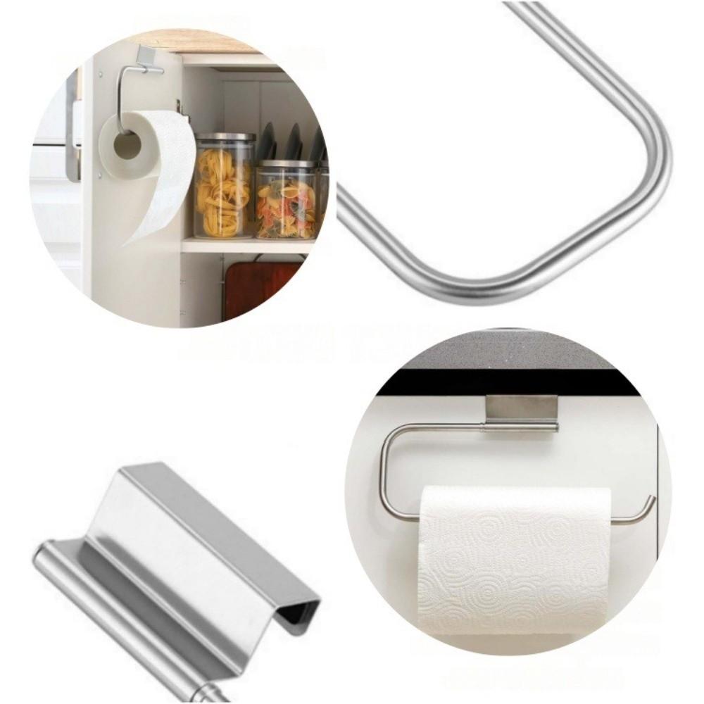 Wall Mounted Roll Paper Storage Rack Stainless Steel Kitchen Paper Holder Tissue Hanger  Camper