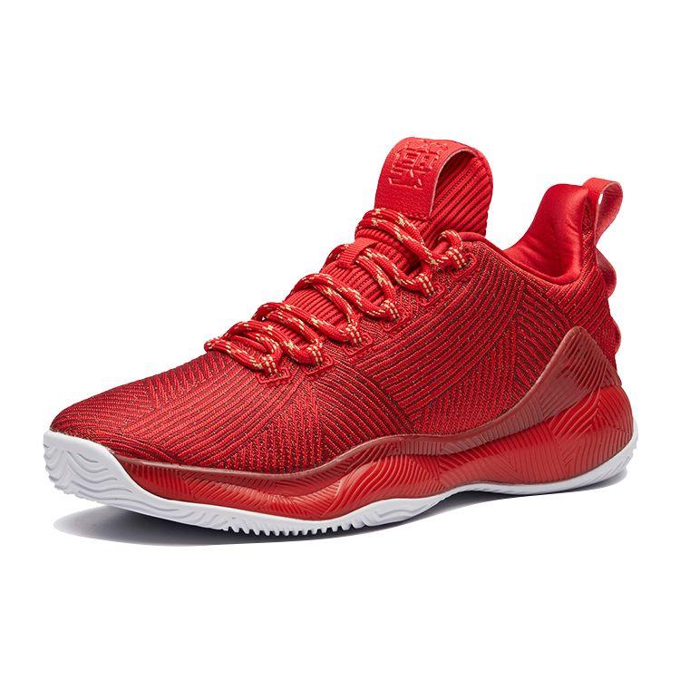 Anta Shock Absorbing Durable Low Top Basketball Shoes Men sneaker Red 11911188-4