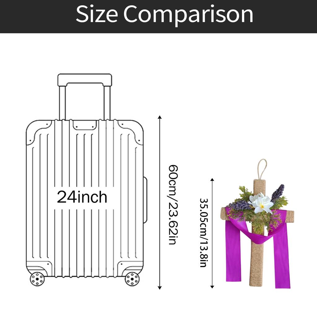 Easter Cross Door Hanging Purple Porch Decoration Spring Easter Party Pendant