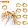 1-120PCS New Christmas Star Napkin Rings  Polygonal Napkin Rings  Pentagram Napkin Clasp Wedding Party Decoration Napkin Rings