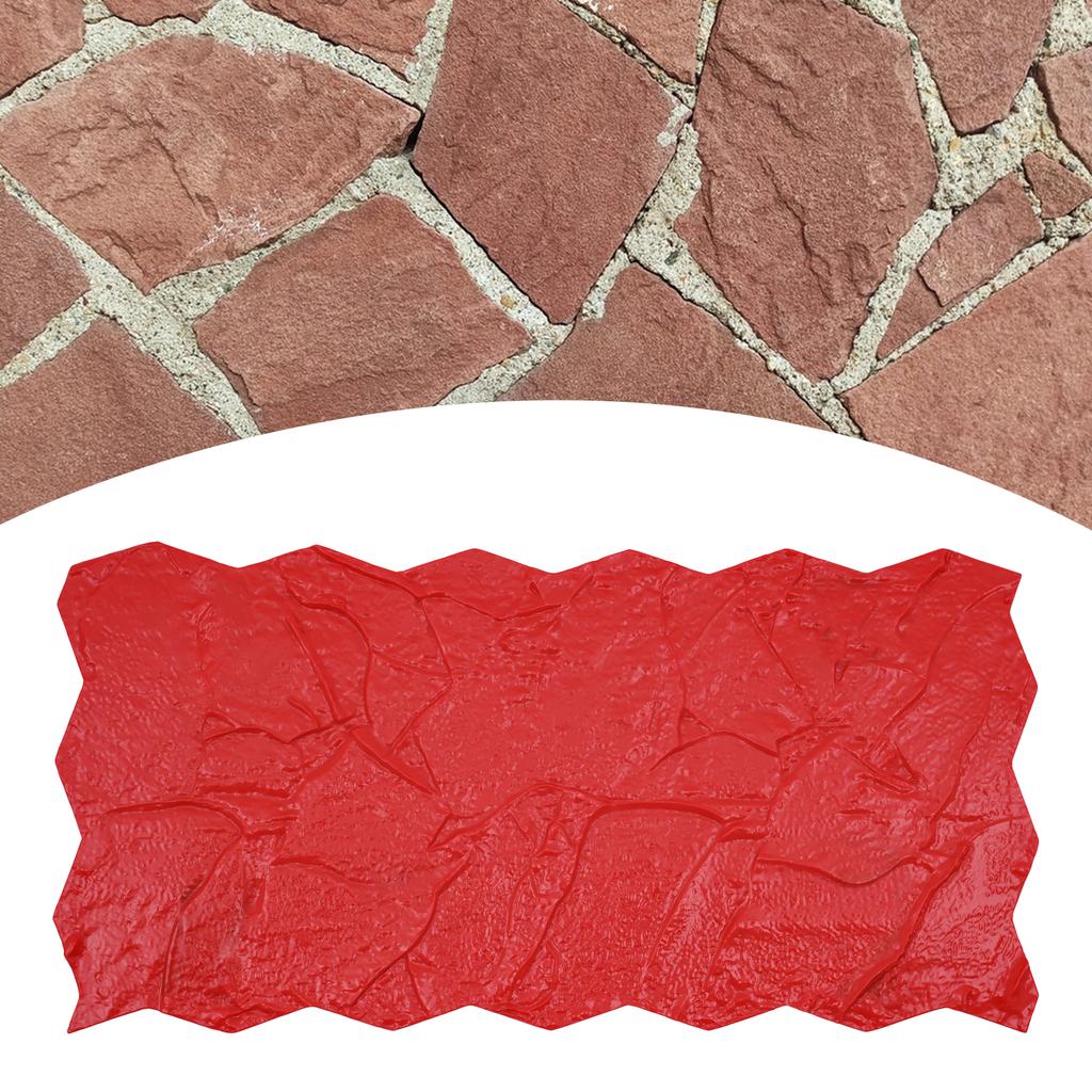 Red PU Concrete Mold,Rectangle Concrete Texture Mold 200*590mm/300*600mm for Courtyard Paths,Driveways