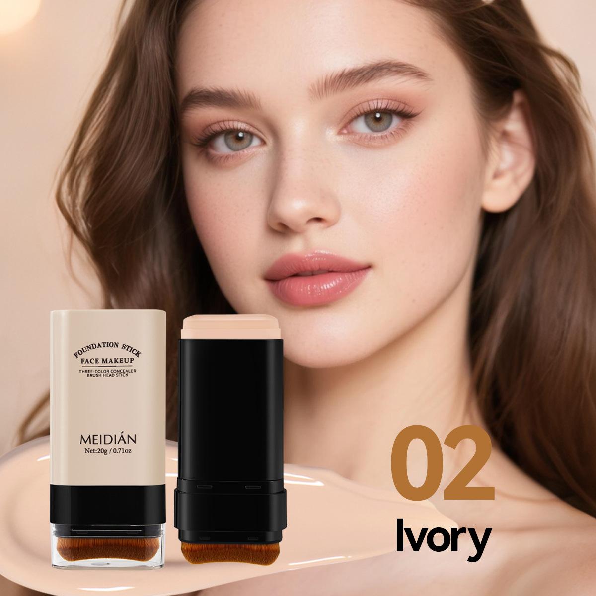 MEIDIAN Double Ended Foundation Stick, Concealer Brightening Long Lasting Makeup 2