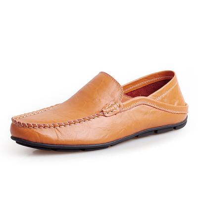 Fashion Plus Size 46 47 Men Leather Casual Shoes Formal Mens Loafers Moccasins Italian Breathable Slip On Male Boat Shoes Driving Shoes
