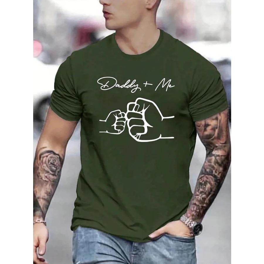 Sommer Urban Fashion Herren T-Shirt Täglich Casual Kurzarm Top Outdoor Street Komfort T-Shirt Buntes Dinosaurier-Print T-Shirt