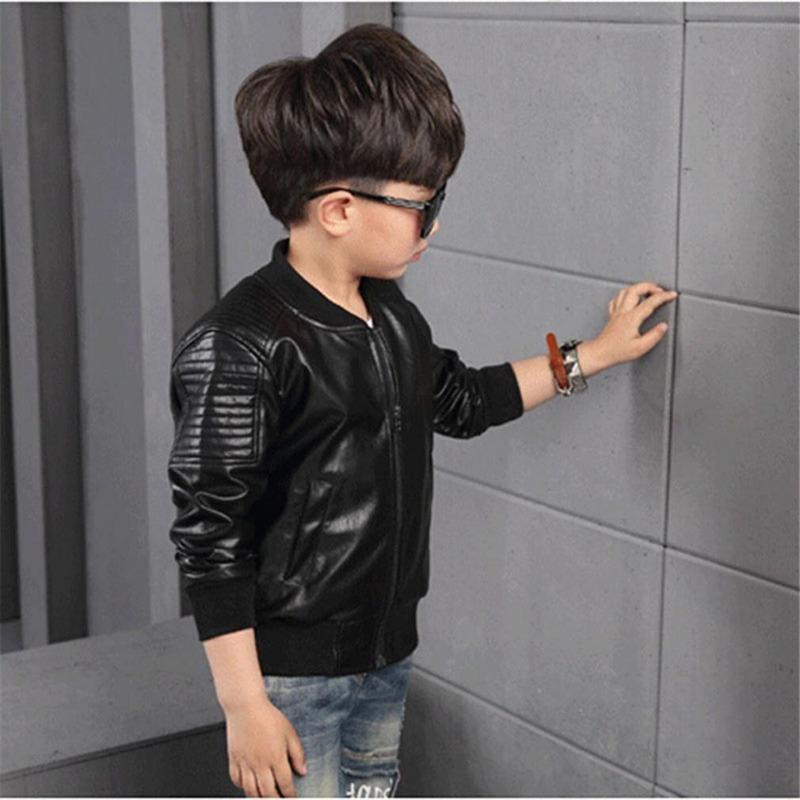 Gutter Kåper Skinnjakker Barn Mote Yttertøy Jakke