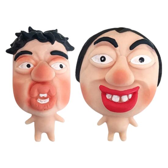 1/2/4Pcs Naked Ugly Man Squeeze Toy Stress Relief Slow Rising Ugly Face Sensory Toy Soft Stretchy Stress Ball Fidget Toy Party Favors
