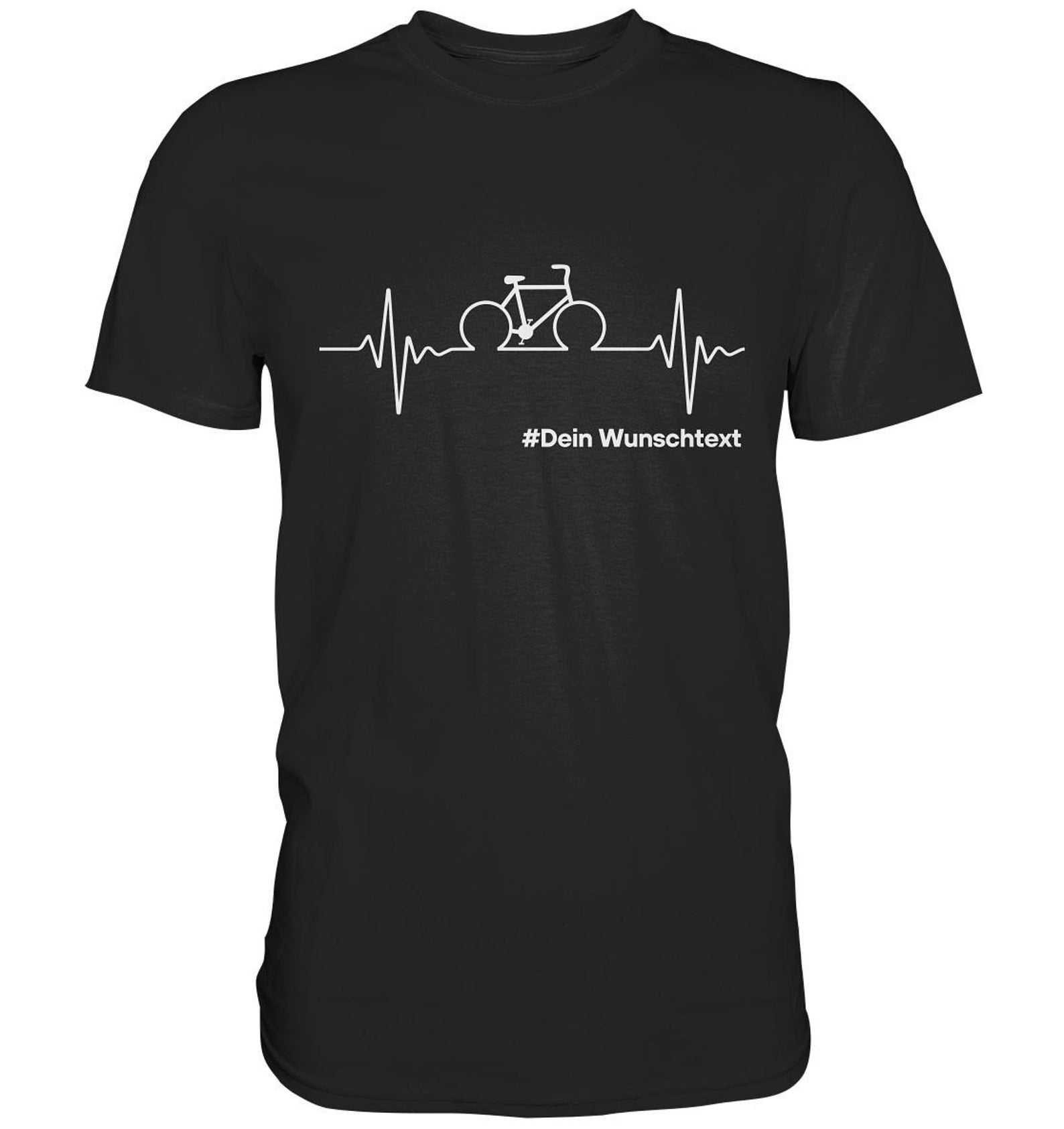 Bicycle Personalized T-Shirt Road Cyclist Heartbeat - Premium T-Shirt XL