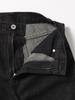 Pants Turnback Wide Denim Pants BLACK S [Beams Heart] (S-M) Women's