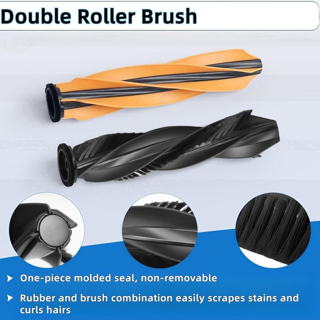 1 Pair For Dreame X50 Ultra/L50 Ultra/L40s Pro Ultra/X50 Master Vacuum Cleaner Roller Brush Set Deep Cleaning Replacement Parts