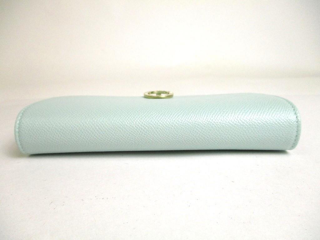 Authentic BVLGARI Light Leather Light Gold H/W Flap Long Wallet #a382  Refurbished