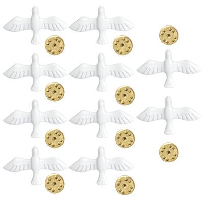 Individualized Brooches Accessory Stylish Peace Doves Shaped Lapel Pin Ornament