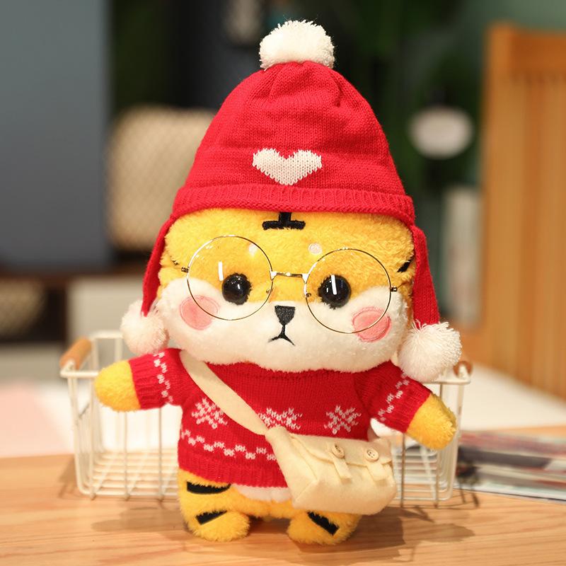 Tiger Year Mascot Doll Tiger Doll Plush Toy Small New Year Gift Doll Cute Girl