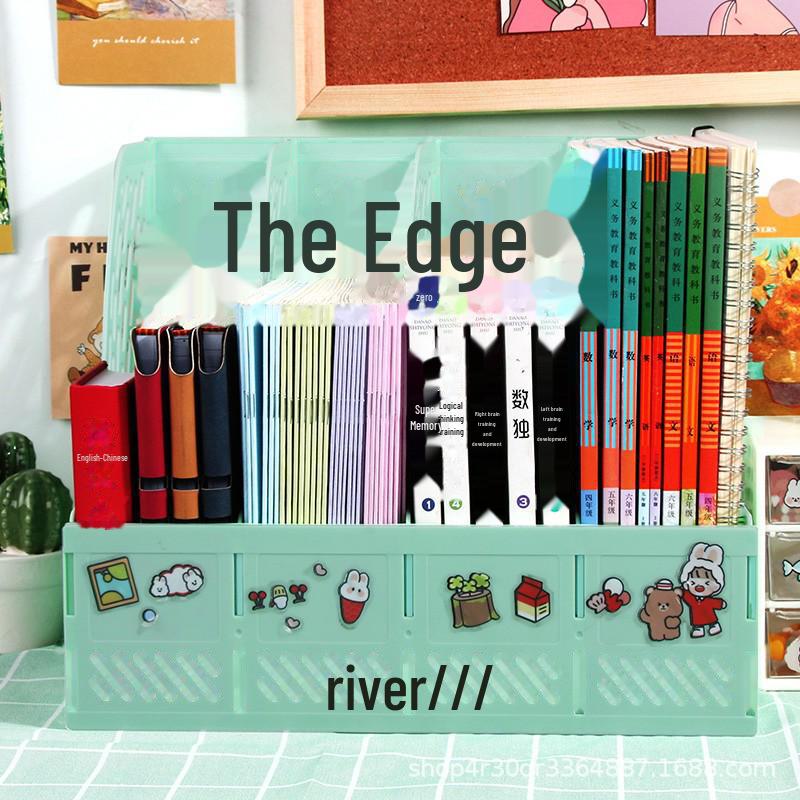 "Office Desk Organizer: File Rack, Basket, Folder Tray, Student Book Stand"