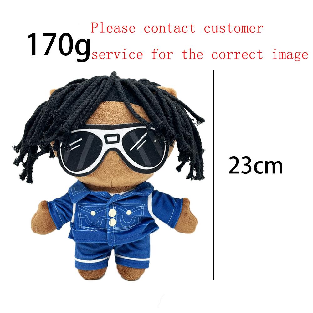 Nouvelle Poupée Peluche Tupac 25cm Figurine Rappeur Jouets en Peluche Mignon Garçons Filles Fans Collection Cadeaux