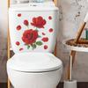 Romantischer Roter Rosen Home Badezimmer Toilette Dekorativer Aufkleber