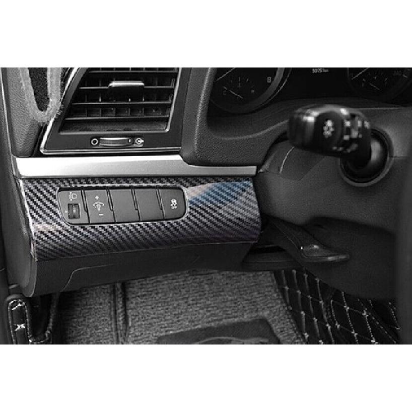 For Hyundai Elantra 2017-2020 Carbon Fiber Driver's Side Dash Control Cover Trim