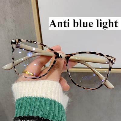Anti Blue Light Cat Flat Glasses Large Frame Ultra Light Eye Protection Glasses Butterfly Frame Ac Eyeglass Lenses Accessories