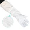 Pair Anti Sting Breathable Bee Gloves Long Sleeves Elastic Cuff Beekeeper Protective Tool with Mesh(XL )