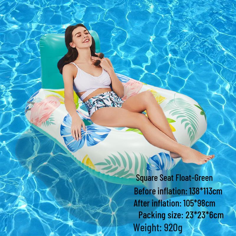 Foldable Striped Inflatable Pool Float Hammock Recliner