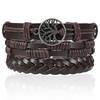 Unisex Handmade Woven Leather Bracelet - European and American Style Jewelry