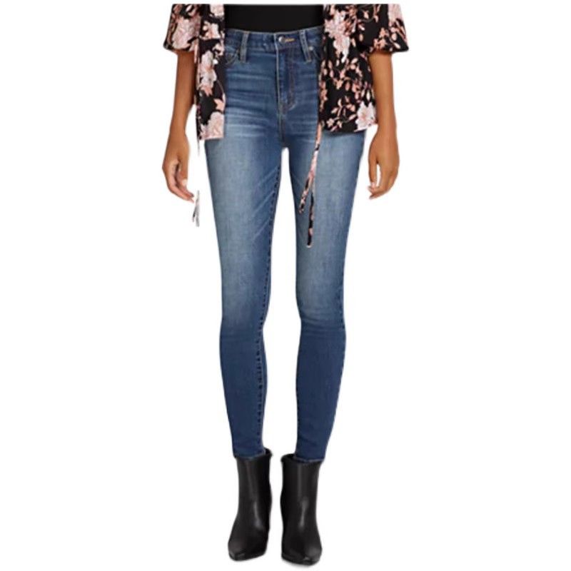 

Fashion Spring and Autumn Slim Fit Hip Raise Slimming Jeans Blue 8