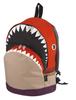 MORN CREATIONS Shark Backpack L Size Combination Red/khaki