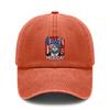 [USA Themed Baseball Cap] 'merica! Cat Graphic Print Polyester Unisex Adjustable Curved Brim Vintage Washed Baseball Hat For Festivals, Summer