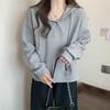 Women's Fashion Casual Spring Autumn Solid Color Print Long Sleeve Hooded Blouses & Shirts