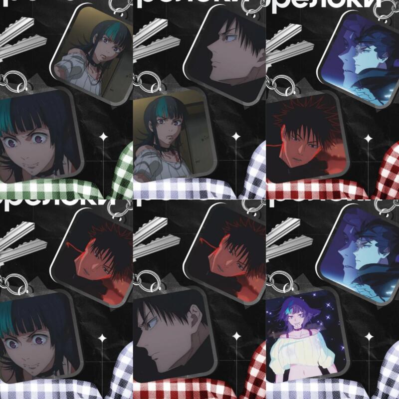 Chic Studio Unisex Acrylic Key Buckle For Jjk Kirara Hoshi Megumi Fushiguro Toji Fushiguro Gojo Satoru Anime Decoration Pendant Exquisite Gift
