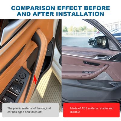 Inner Door Pull 51417438523 Car Door Handle Inside Panel Trim Carbon Fiber Car Door Pull Grab for BMW 5 Series G30 G31 G38 17-23