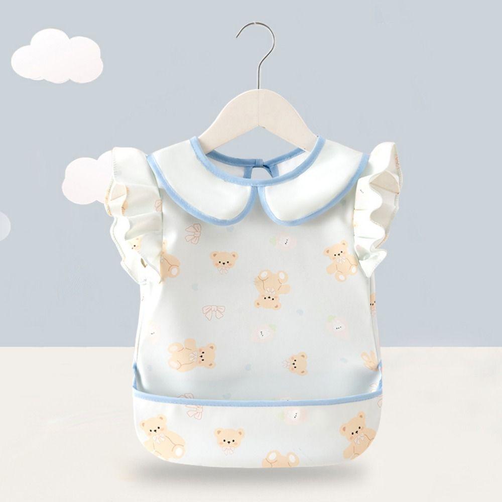 Soft Baby Feeding Bib Waterproof Baby's Meal Bib Easy Clean Toddlers Feeding Apron Infant Dining