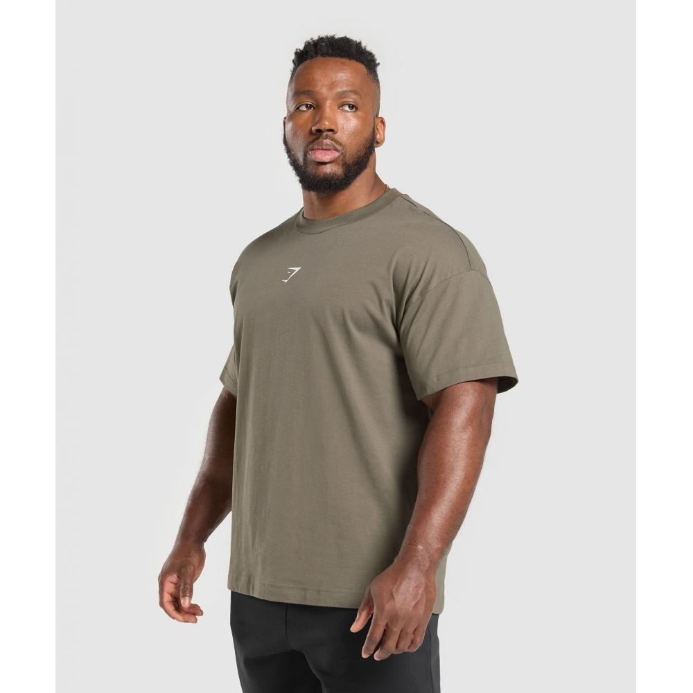 Gymshark Training DepT. T shirT Camo Brown A1b1l Nby9
