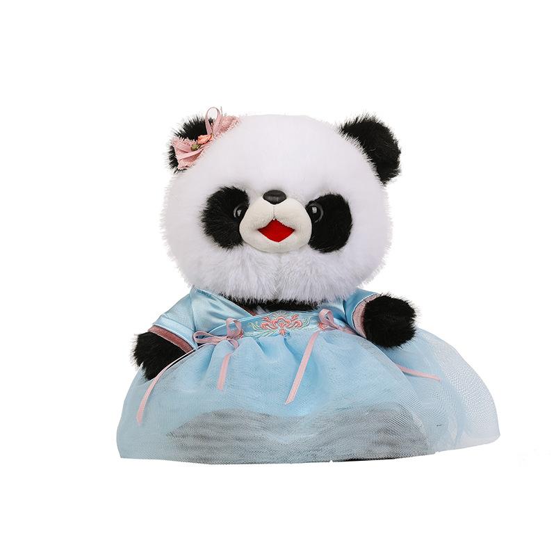 Hanfu Panda Plush Toy Girls Gauze Skirt Panda Birthday Gift Events Gifts Home Ornaments