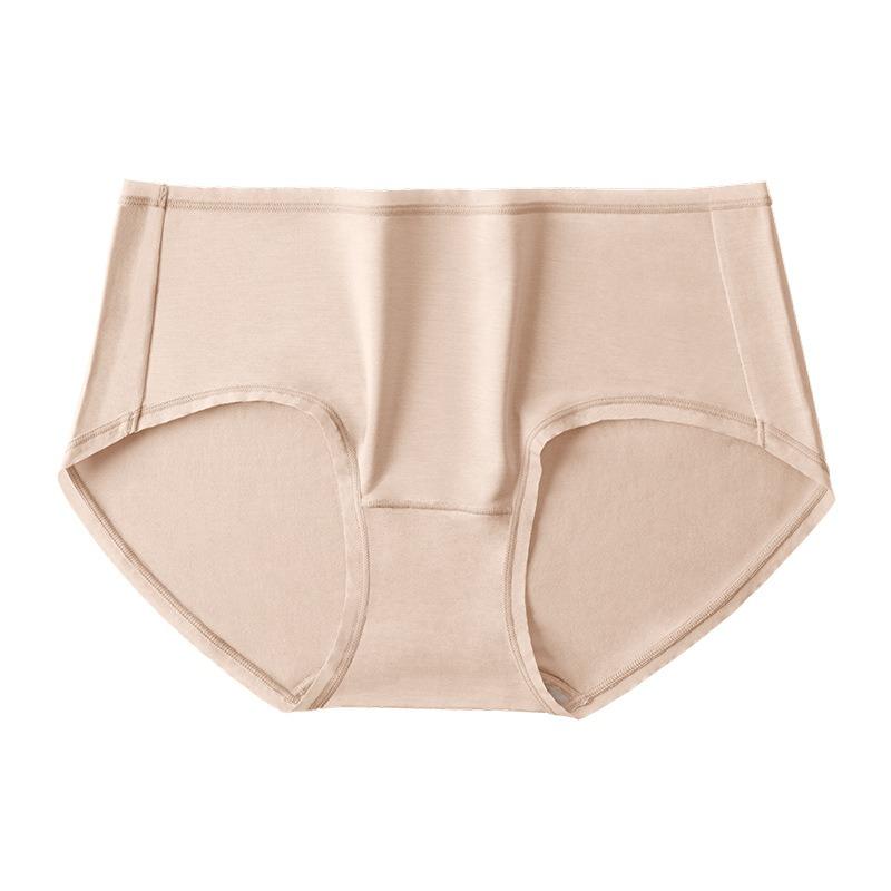 Modal Panties Women Antibacterial Briefs Nude Feeling Underwear Mid Waist Breathable Underpant Ladies Triangle Pants