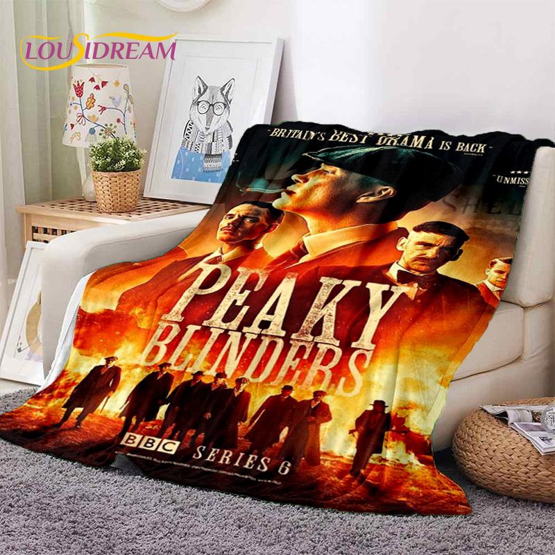 3D P-Peaky Blinders Tommy Shelby Soft Blankets,Keep Warm Throw Blanket Comfortable Blanket for Picnic Beds Sofa Home Bedroom Kid