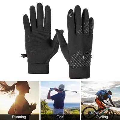 1 Pair Winter Cycling Gloves Windproof Waterproof Touchscreen Anti-slip Thermal Cold Weather Men Women Full Finger Motorcycle Riding Gloves