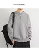 Men's American Retro Henley Collar Sweater: Autumn/Winter Clean Fit, High-End Feel, Solid Color Base Layer Knitwear
