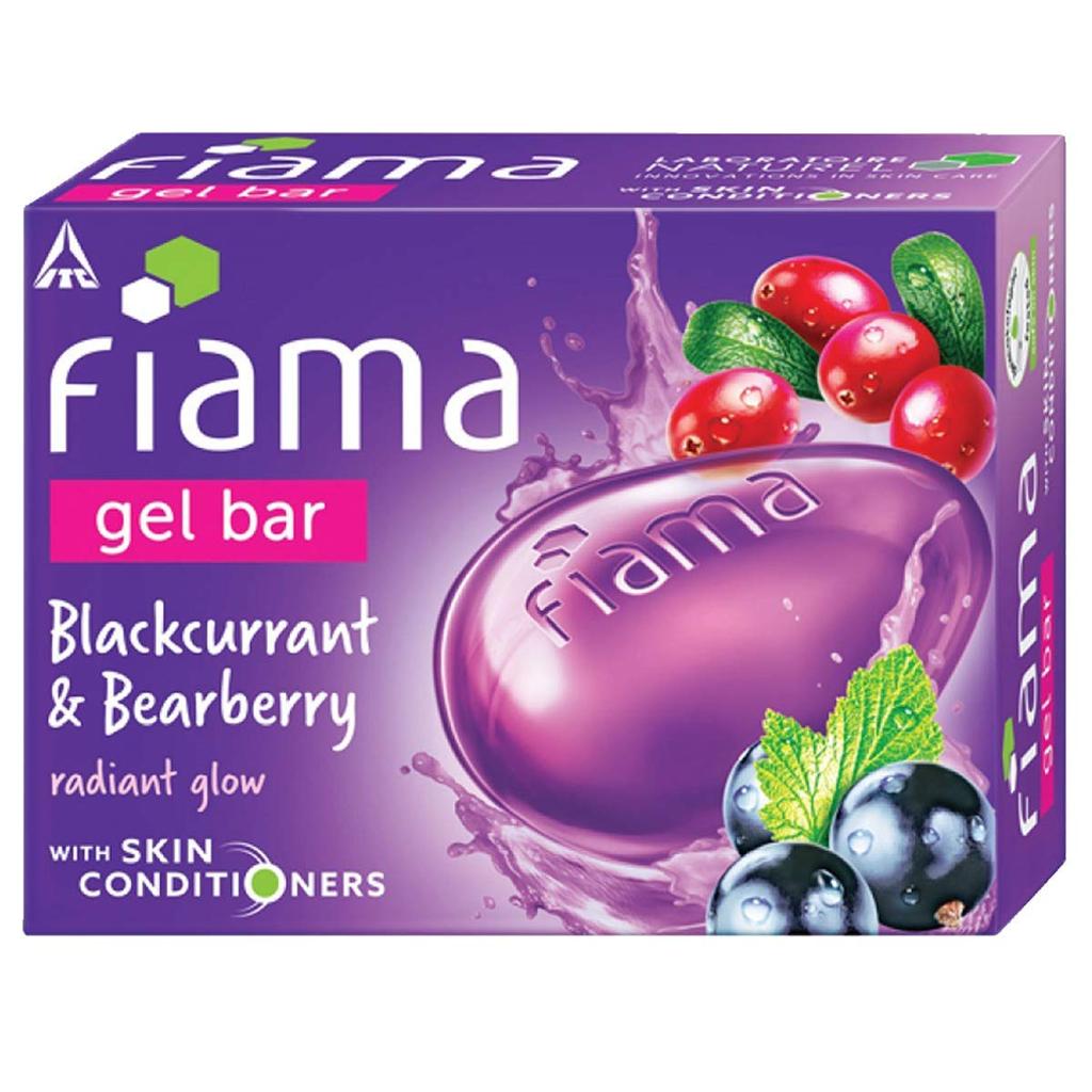Fiama Gel Bar Blackcurrant And Bearberry 125GX6 Soap With Skin Conditioners For Moisturized Radiant And Glowing Skin For Women And Men