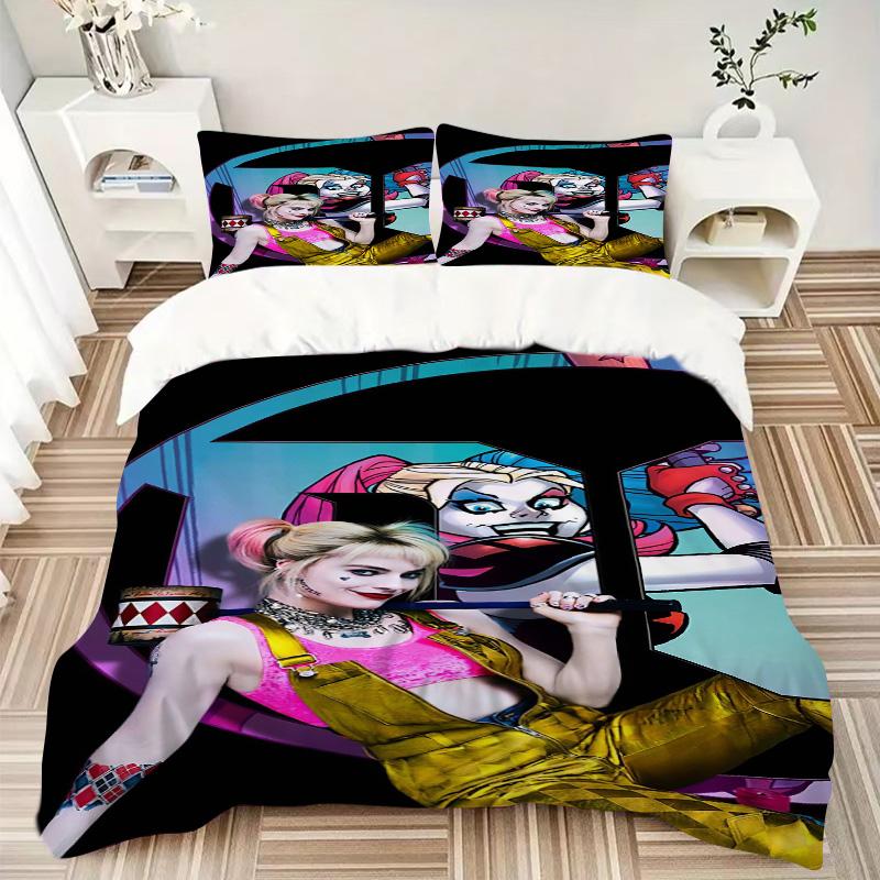 Harley Quinn'S Wild Adventure Print 3Pcs Bedding Setduvet Cover With 2 Bedropillowcase Home Birthday Gift