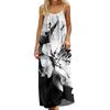 Women's Fashion Backless Spaghetti Strap Casual Loose Floral Print Dress