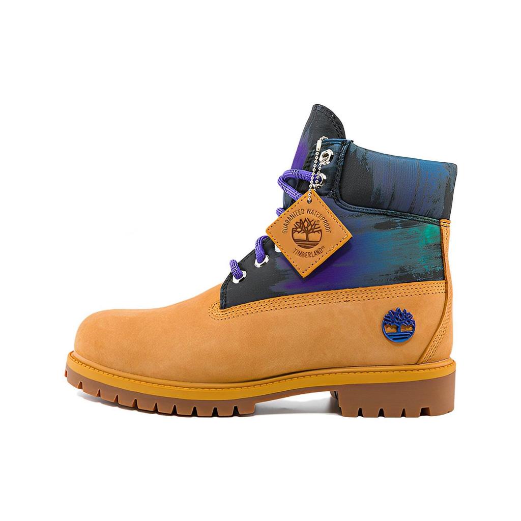 Timberland Leather Waterproof High-Top Outdoor Boots Men Boots Yellow Brown A2M5V