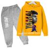 Kinder Lamine Yamal 2-teiliges Trainingsanzug Set Jungen Mädchen Fußballstar Hoodie + Jogginghose Set Grafisches Kapuzensweatshirt Sport Outfit